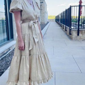 Ulla Johnson Gold Tiered Dress